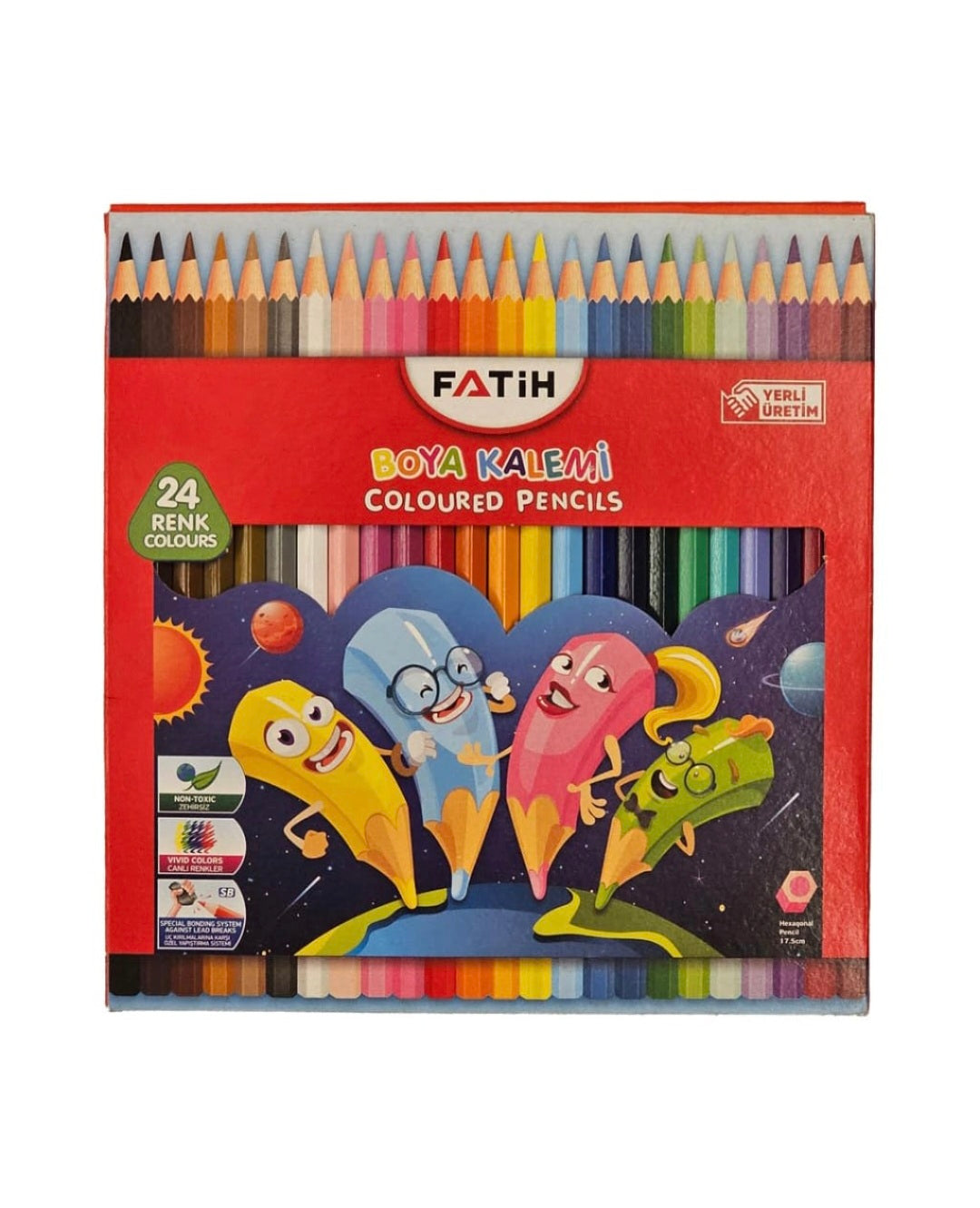 Fatih 24 long Wooden Colored Pencil