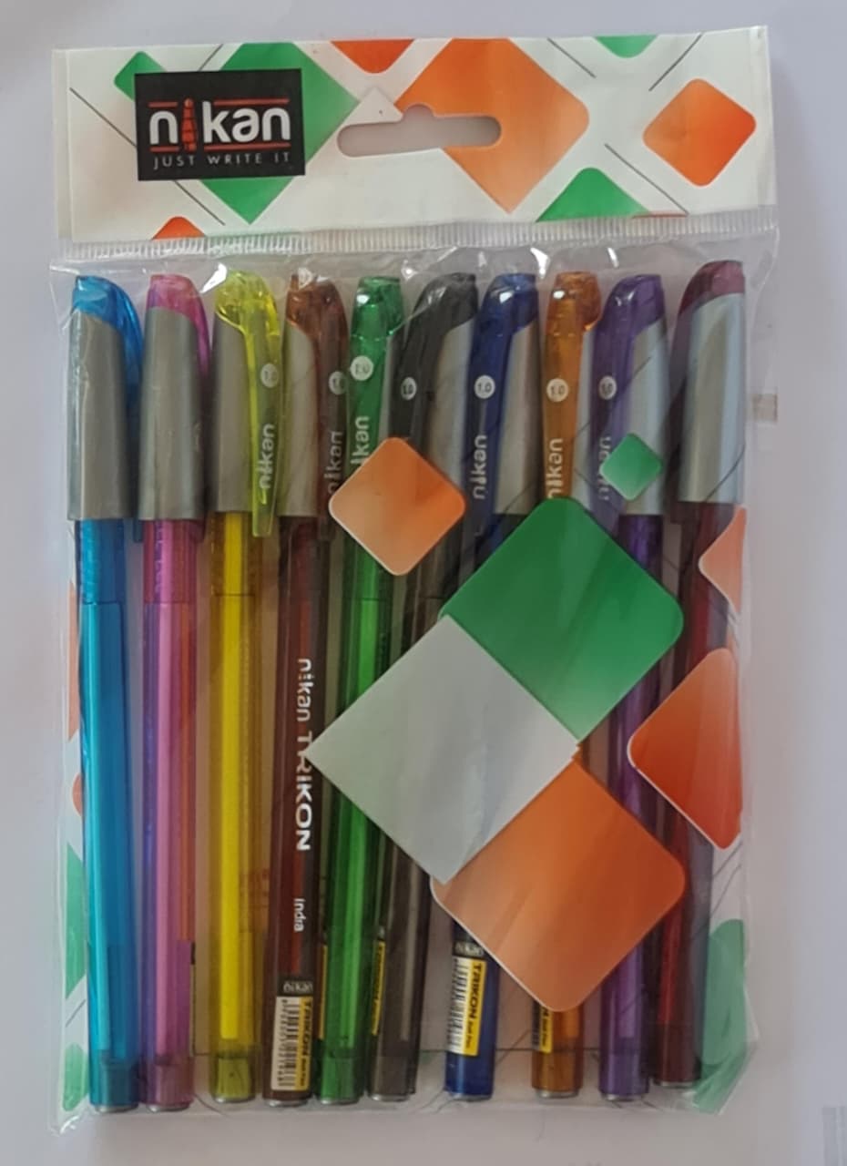 NIKAN Gel Pen - Set Of 10 Pens
