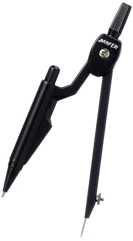G3 black metal compass with pencil refills