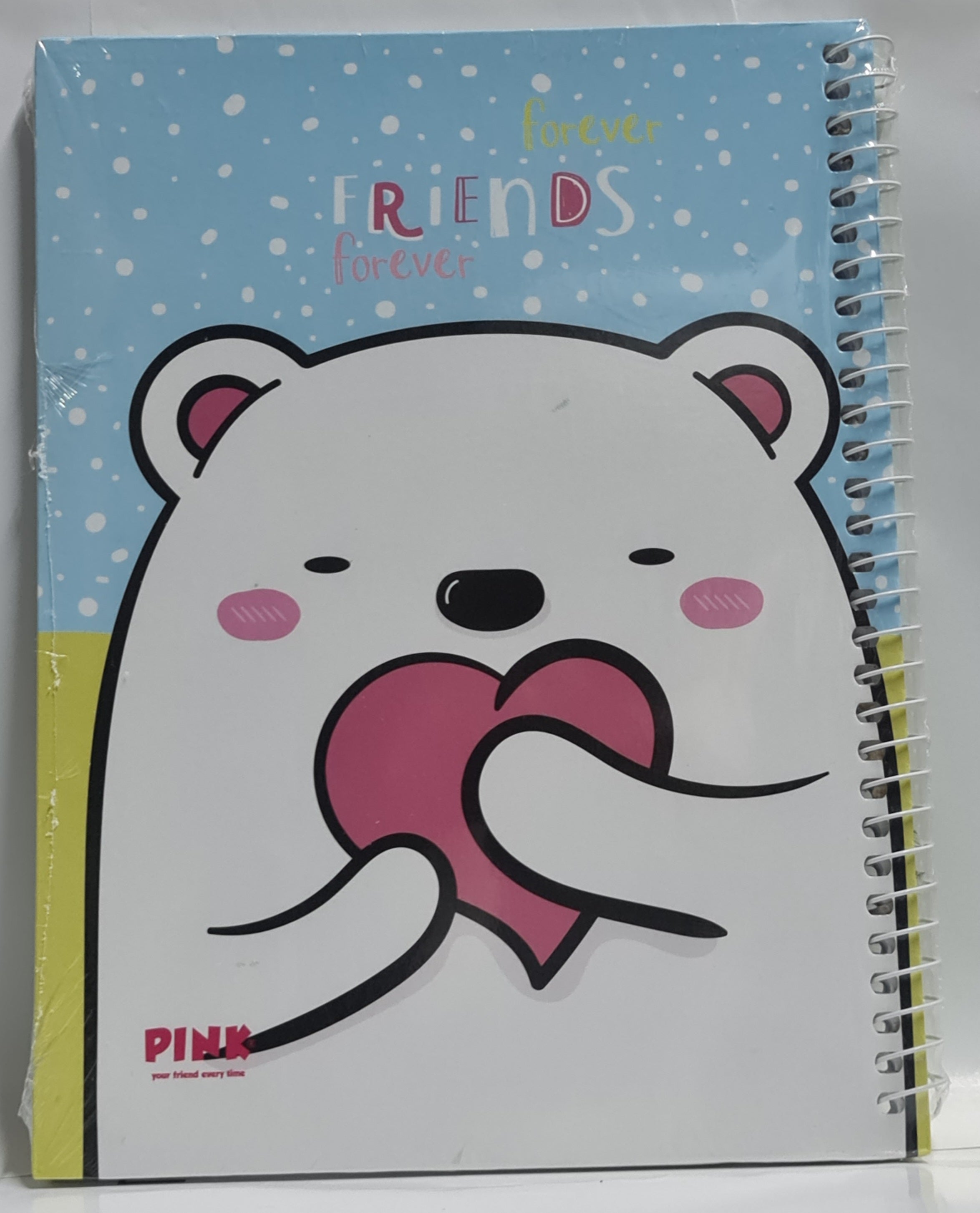 Pink hard cover notebook A4 100 sheets  2 subjects size 20*27 cm