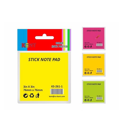 squared plain sticky note