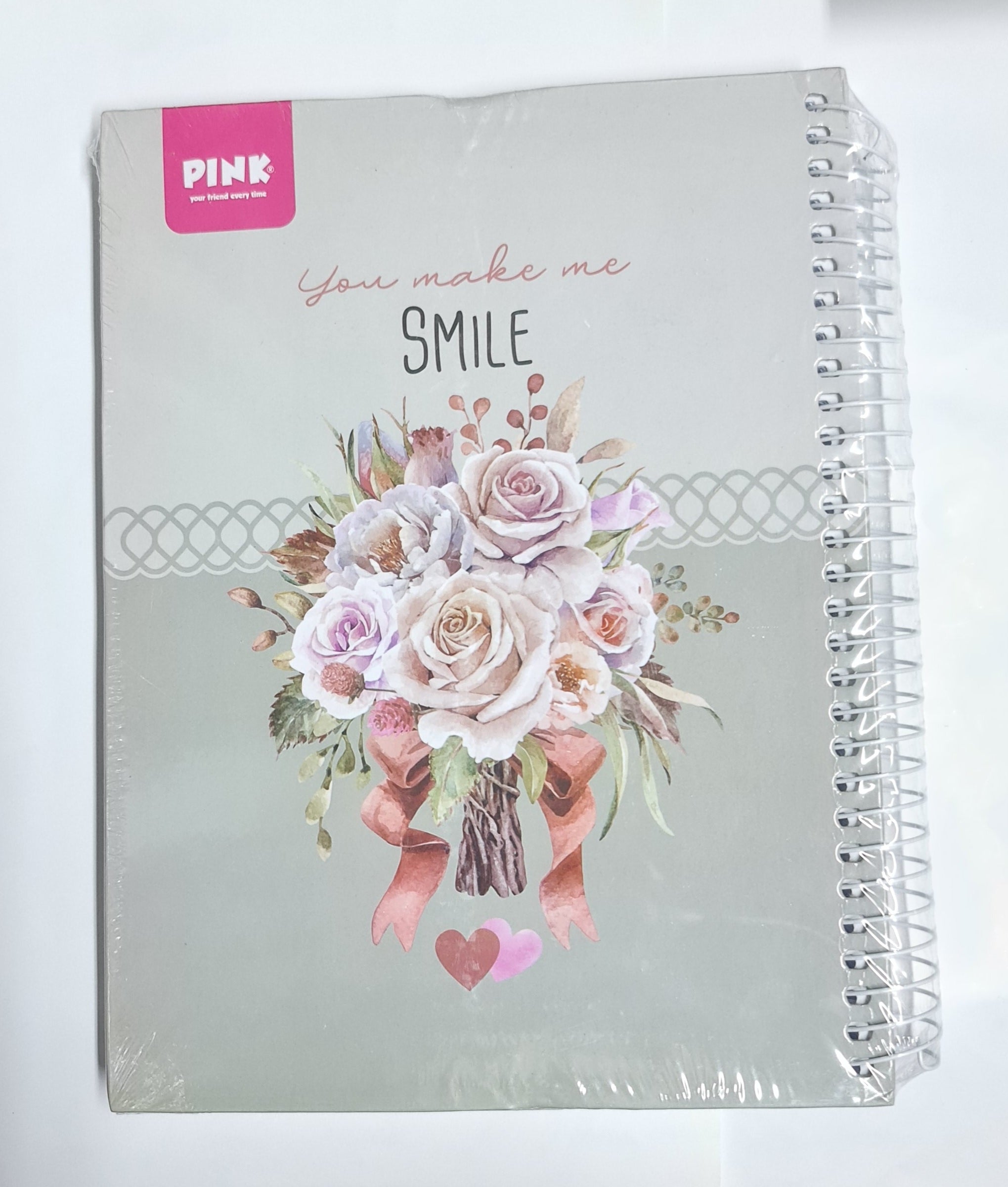 Pink hard cover notebook A4 240 sheets 6 subjects size 20*27 cm